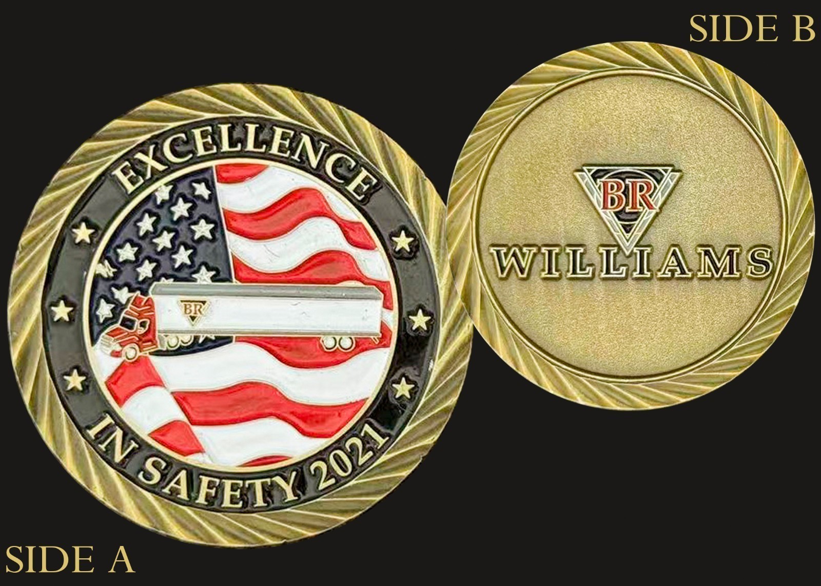 BR Williams 2021 Excellence in Safety Trucking Challenge Coin 4#G
