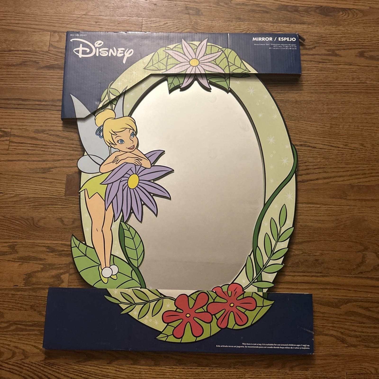 Disney Tinkerbell Mirror Wall Mirror Hard to Find Rare New Exclusive 1988
