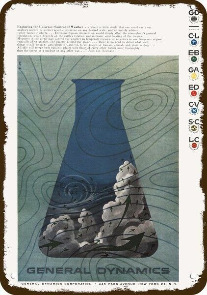 1958 GENERAL DYNAMICS Vintage-Look-Edge REPLICA METAL SIGN - ERIK NITSCHE Art 1958 GENERAL DYNAMICS Vintage-Look-Edge REPLICA METAL SIGN - ERIK NITSCHE Art