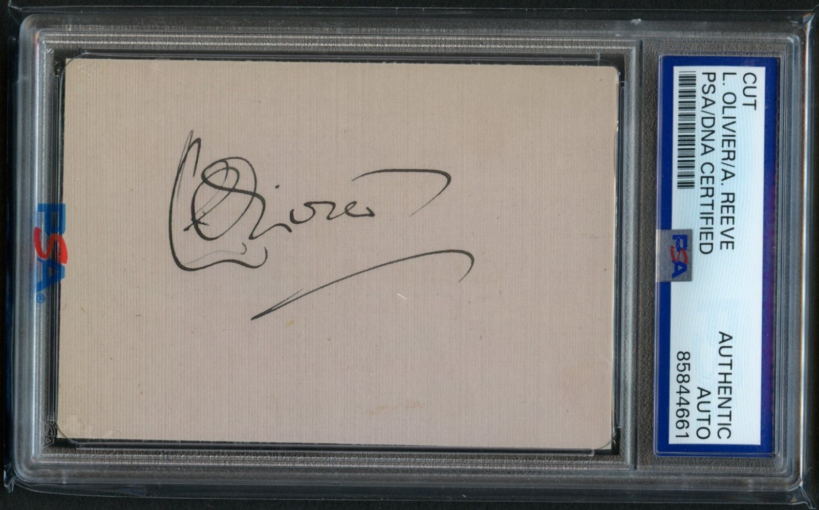 Laurence Olivier & Ada Reeve signed autograph 2x3.5 Cut Actors Film Theater PSA Laurence Olivier & Ada Reeve signed autograph 2x3.5 Cut Actors Film Theater PSA