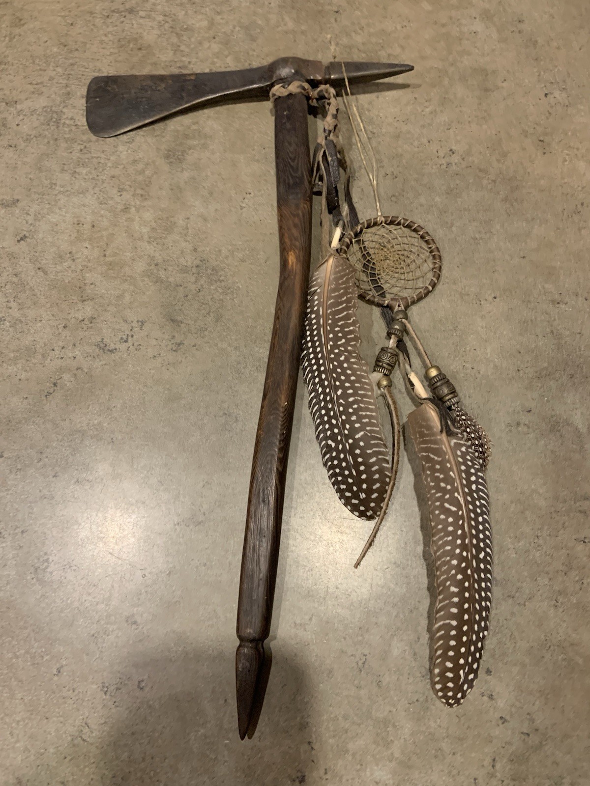 Vtg Native American War Axe Tomahawk 16” Hand Carved