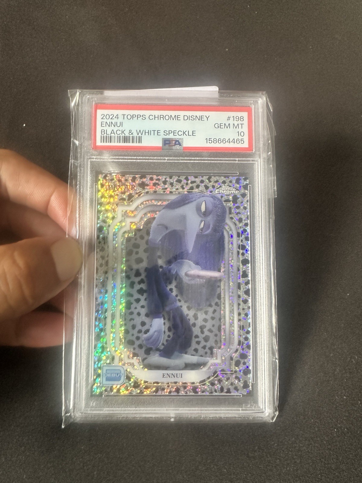 Topps 2024 Topps Chrome Disney Ennui #198 Black & White Speckle Parallel