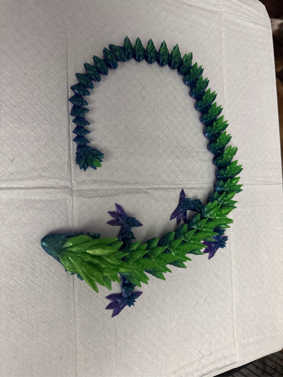 3D Printed Crystal Dragon Articulated Flexible Fidget Toy Desk Decor 3D Printed Crystal Dragon Articulated Flexible Fidget Toy Desk Decor