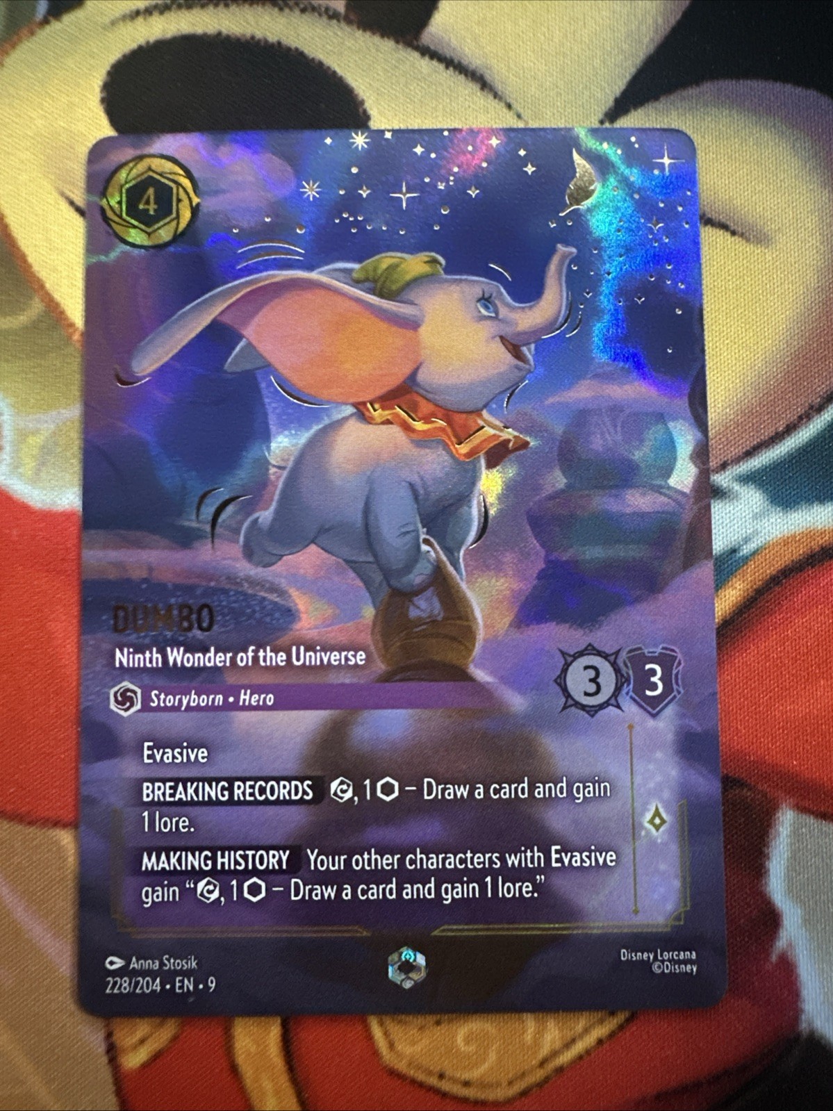 Disney Lorcana: Fabled - Dumbo Ninth Wonder Of The Universe - Enchanted 228/204 Disney Lorcana: Fabled - Dumbo Ninth Wonder Of The Universe - Enchanted 228/204