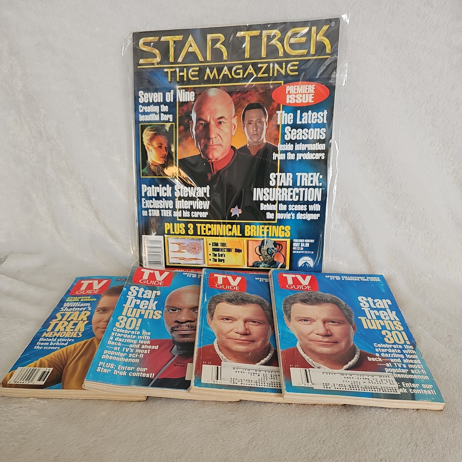 TV Guide & Star Trek The Magazine Star Trek Lot of 5 Issues TV Guide & Star Trek The Magazine Star Trek Lot of 5 Issues