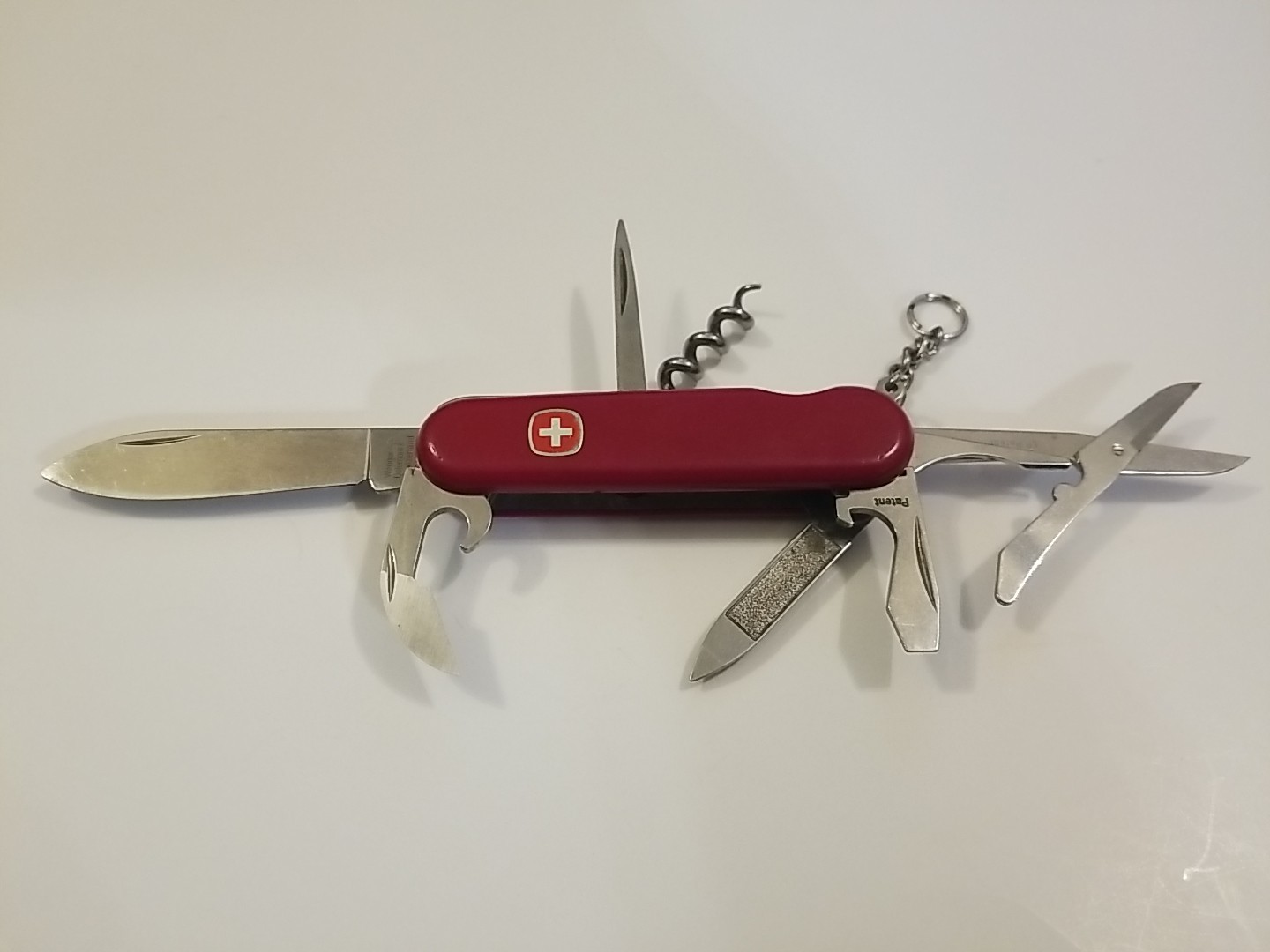 Vintage Wenger Red Traveler Swiss Army Knife Corkscrew Opener Scissors Corkscrew Vintage Wenger Red Traveler Swiss Army Knife Corkscrew Opener Scissors Corkscrew
