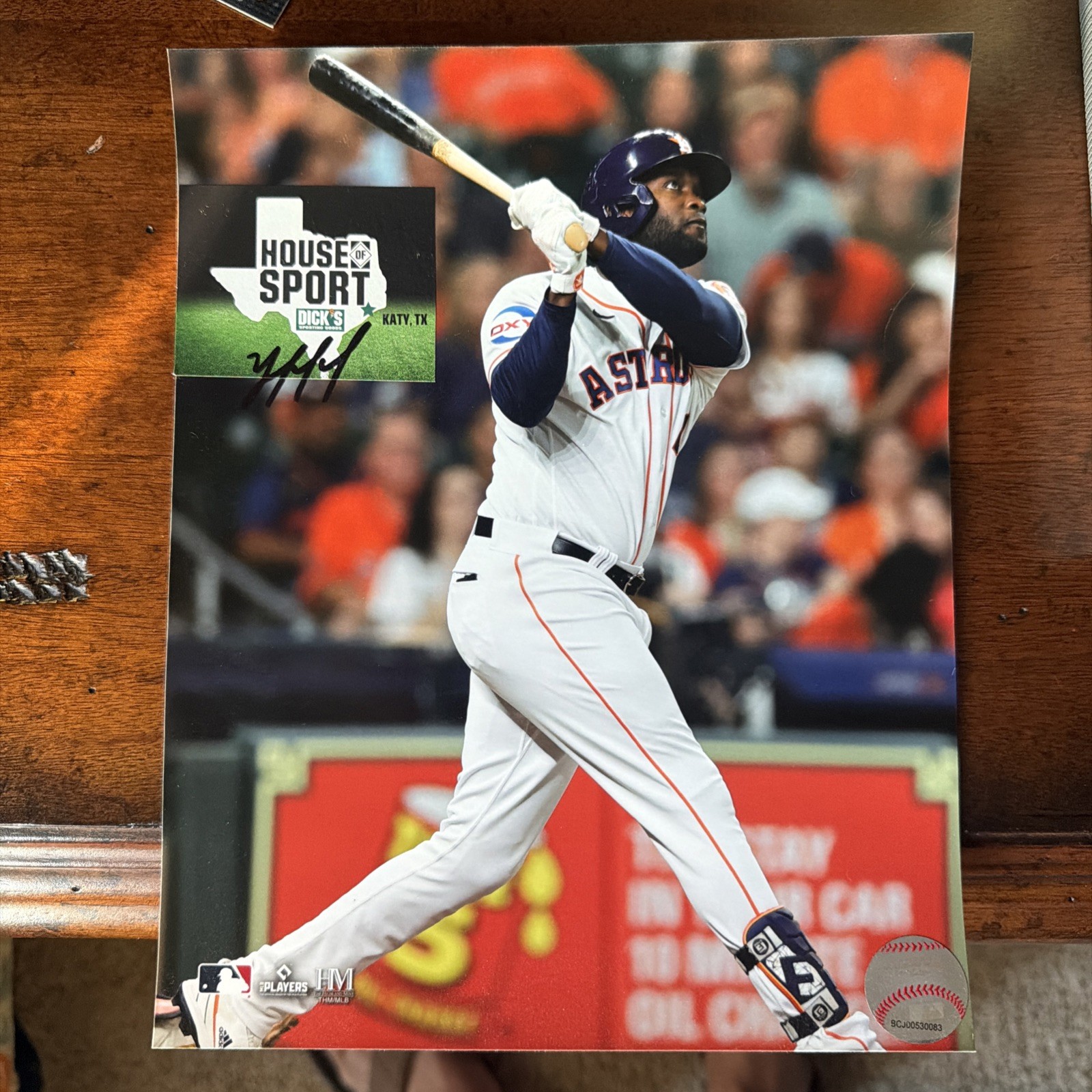 Yordan Alvarez autographed poster from his 2022 World Series winning season Yordan Alvarez autographed poster from his 2022 World Series winning season