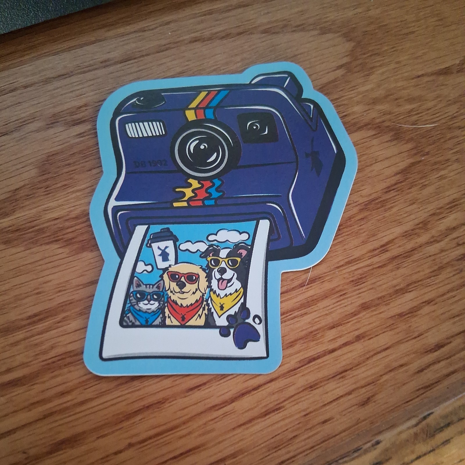 Dutch Bros. Sticker August 2026 Retro Polaroid Camera 