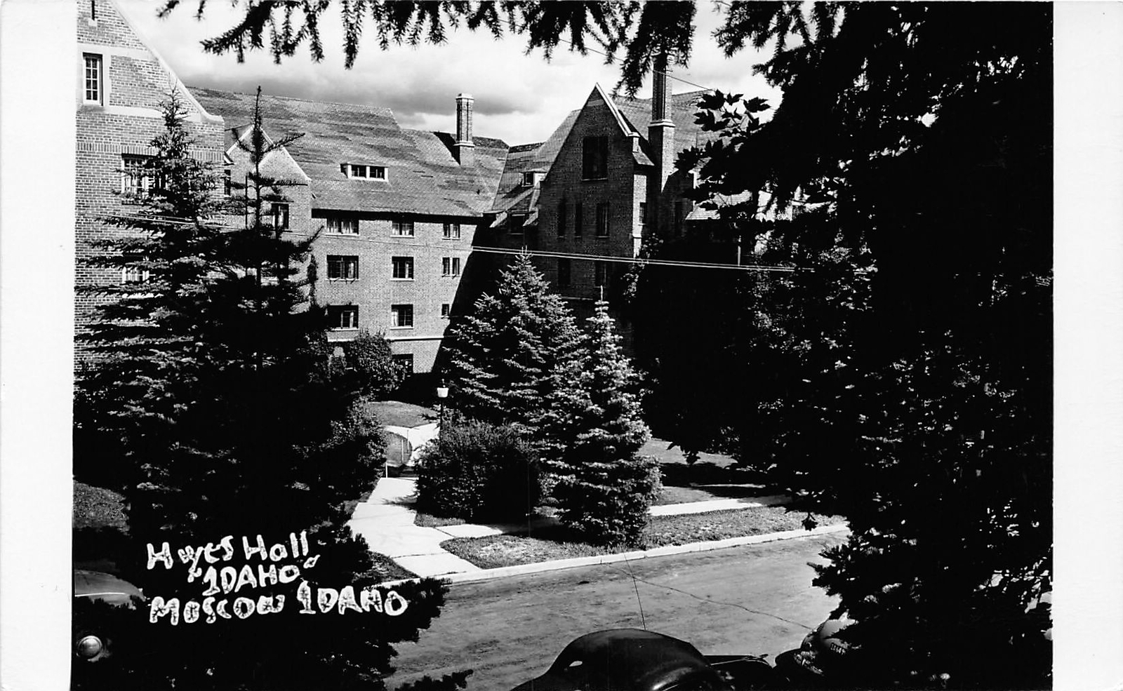 J67/ Moscow Idaho RPPC Postcard c1940s Hayes Hall Idaho University 41 J67/ Moscow Idaho RPPC Postcard c1940s Hayes Hall Idaho University 41