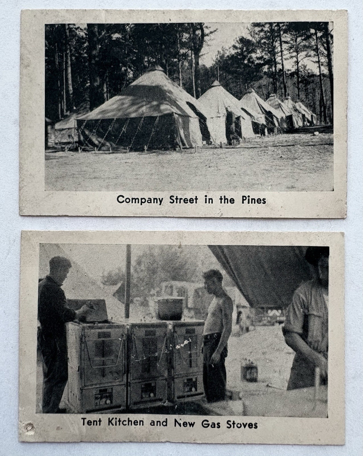 WWll Army Training Camp Tents Kitchen Original Mini Photos Black White Pictures