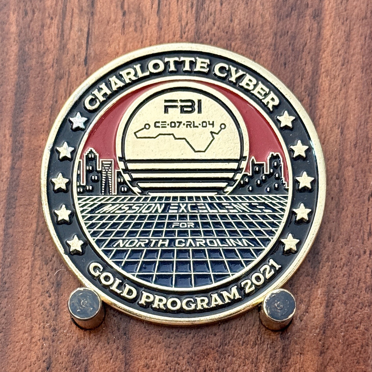 FBI Charlotte Cyber Gold Program 2021 North Carolina Challenge Coin  M#28