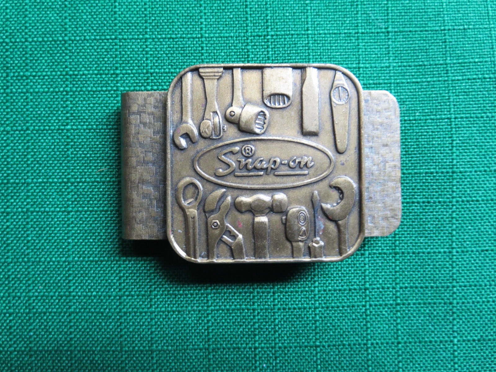 Vintage Snap-on Tools Brass Money Clip Tool Design Logo