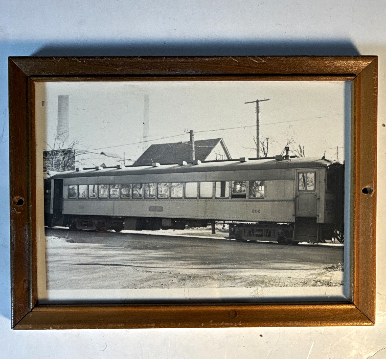 1935 South Shore Line Car 202 South Bend Indiana Original Railroad Photo Framed