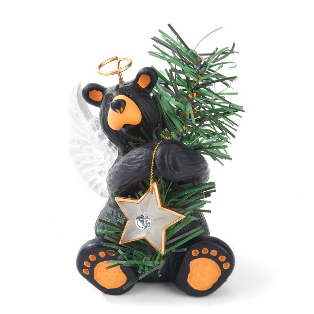 Big Sky Carvers Bearfoots Angel Bear Tree Topper