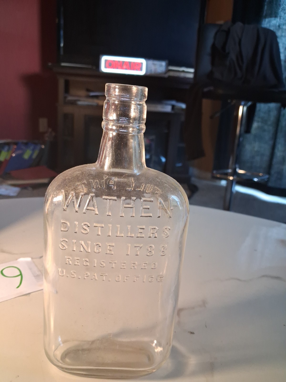 SLING\'S🐍SNAKE OIL Antique WATHEN DISTILLERS SINCE 1788 FULL PINT Liquor Bottle