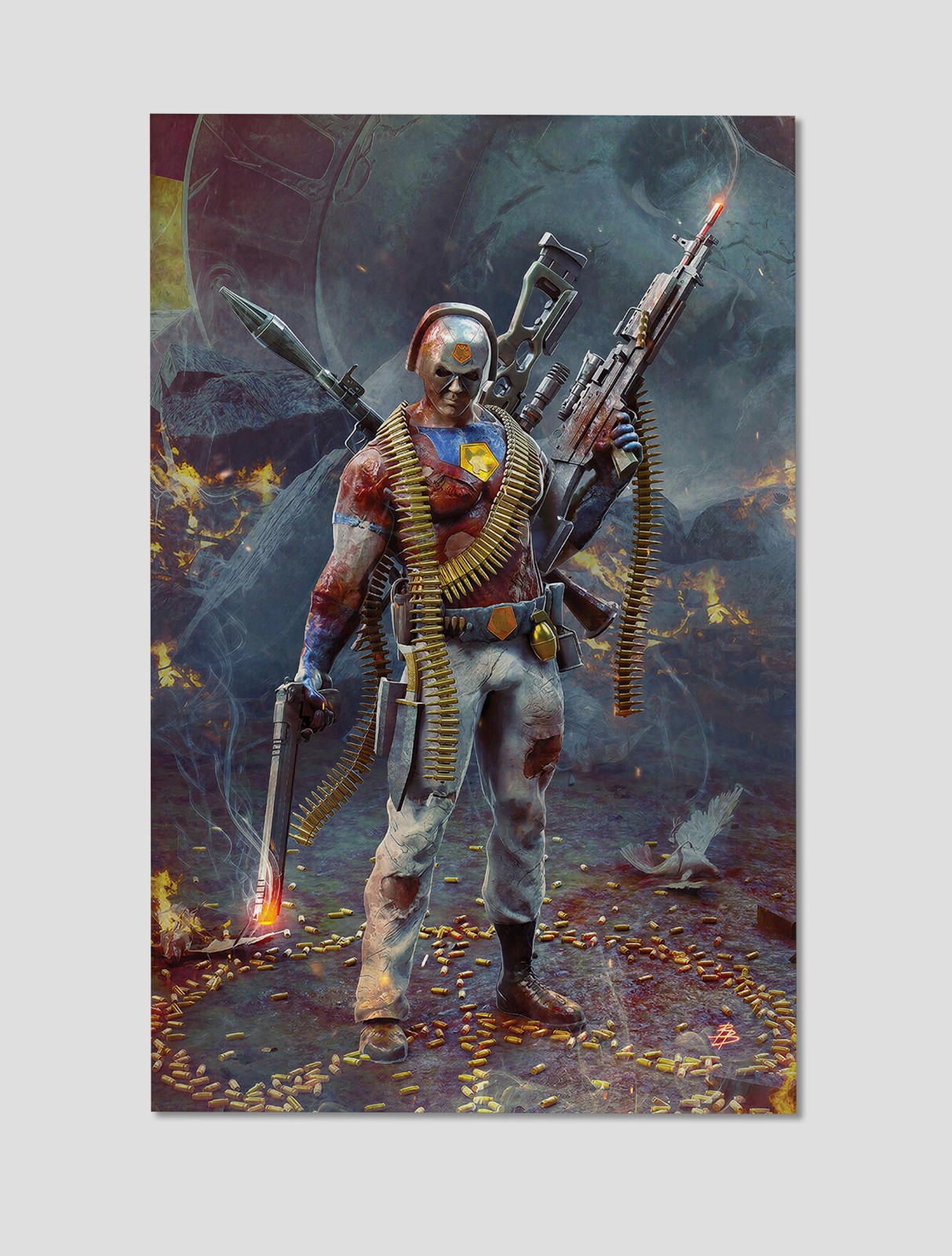 Peacemaker Combat Warrior Premium Giclee Print Poster 11x17 DC Comics Wall Art