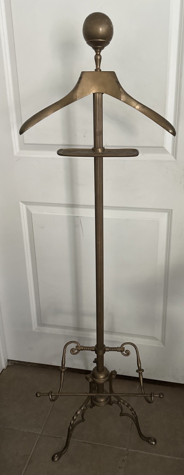Vintage Gentlemens Valet Brass Gentlemens Butler Stand Vintage Gentlemens Valet Brass Gentlemens Butler Stand