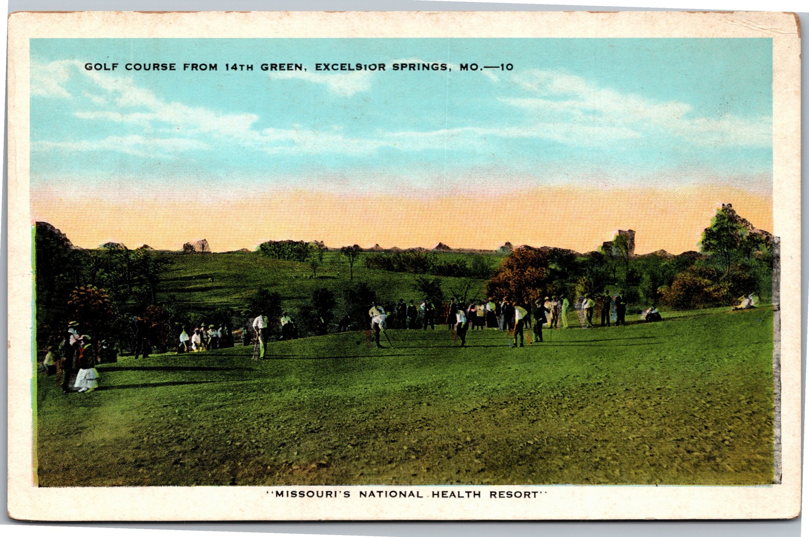Postcard MO Excelsior Springs Golf Course from 14th Green
