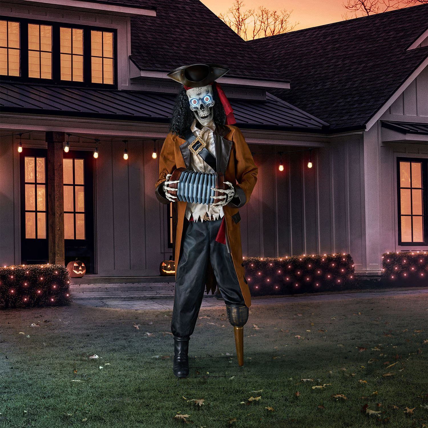 Member's Mark 7' Pre-Lit Animated Pirate Skeleton with Bluetooth SAME-DAY-SHIP