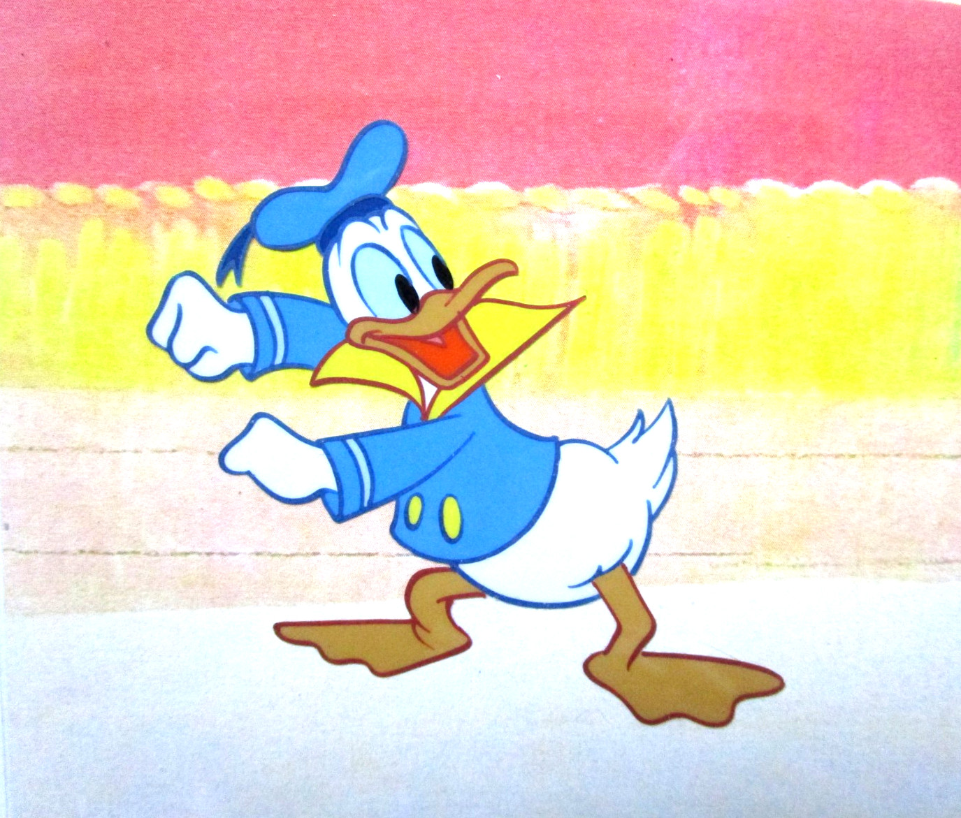 DONALD DUCK WALT DISNEY 1980s ORIGINAL PRODUCTION drawing CEL sailor hat