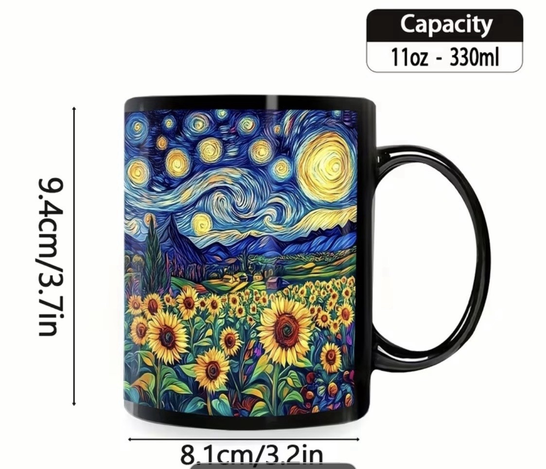 Van Gogh Ceramic Sunflower Mug/Cup 11 oz NEW Shipping Included