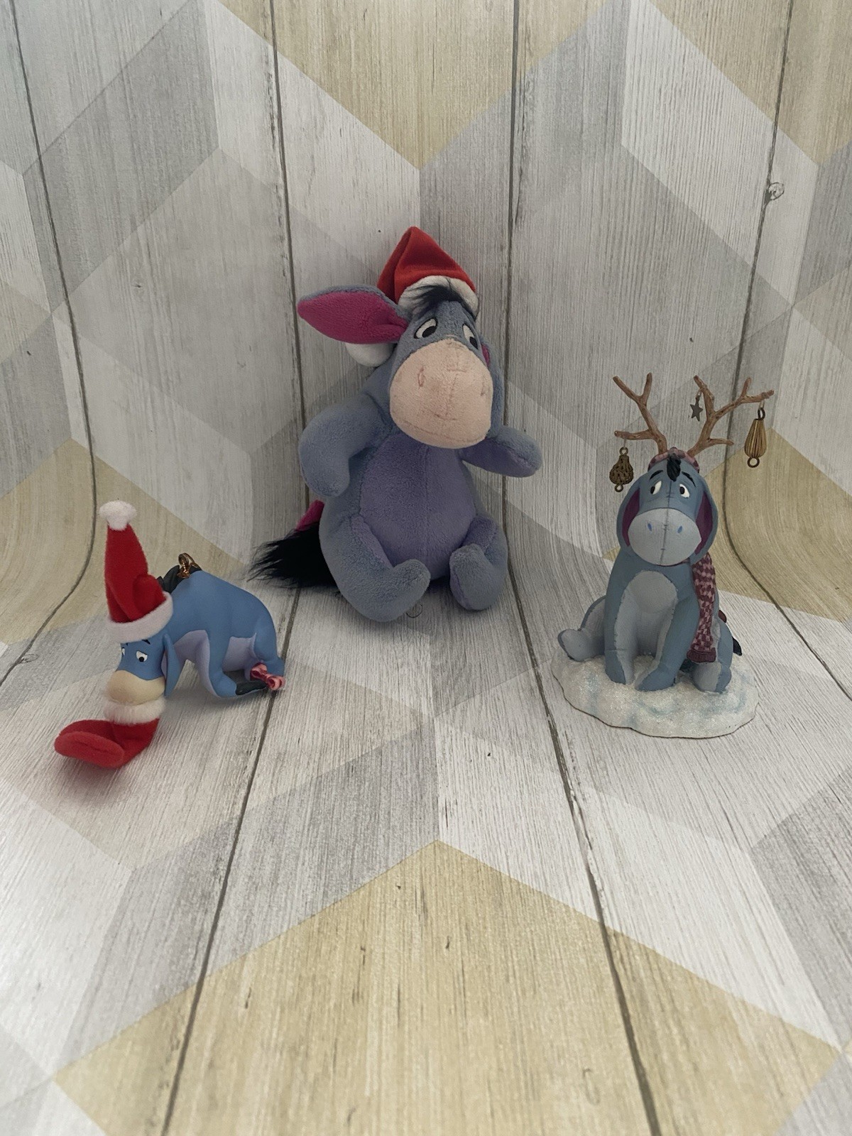 Vintage Disney Christmas Winnie The Pooh Eeyore Ornaments & Plush - Vintage 2000