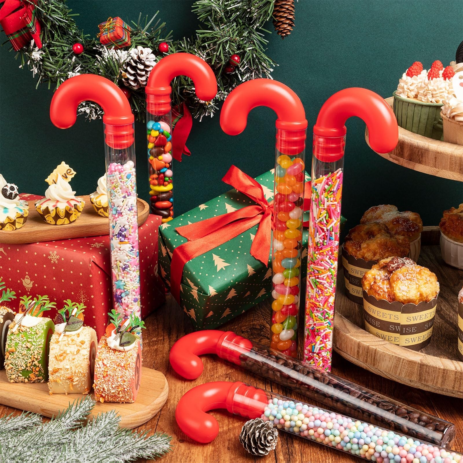 12 pcs Empty Candy Cane Tubes ,Candy container for charistmas... 12 pcs Empty Candy Cane Tubes ,Candy container for charistmas...