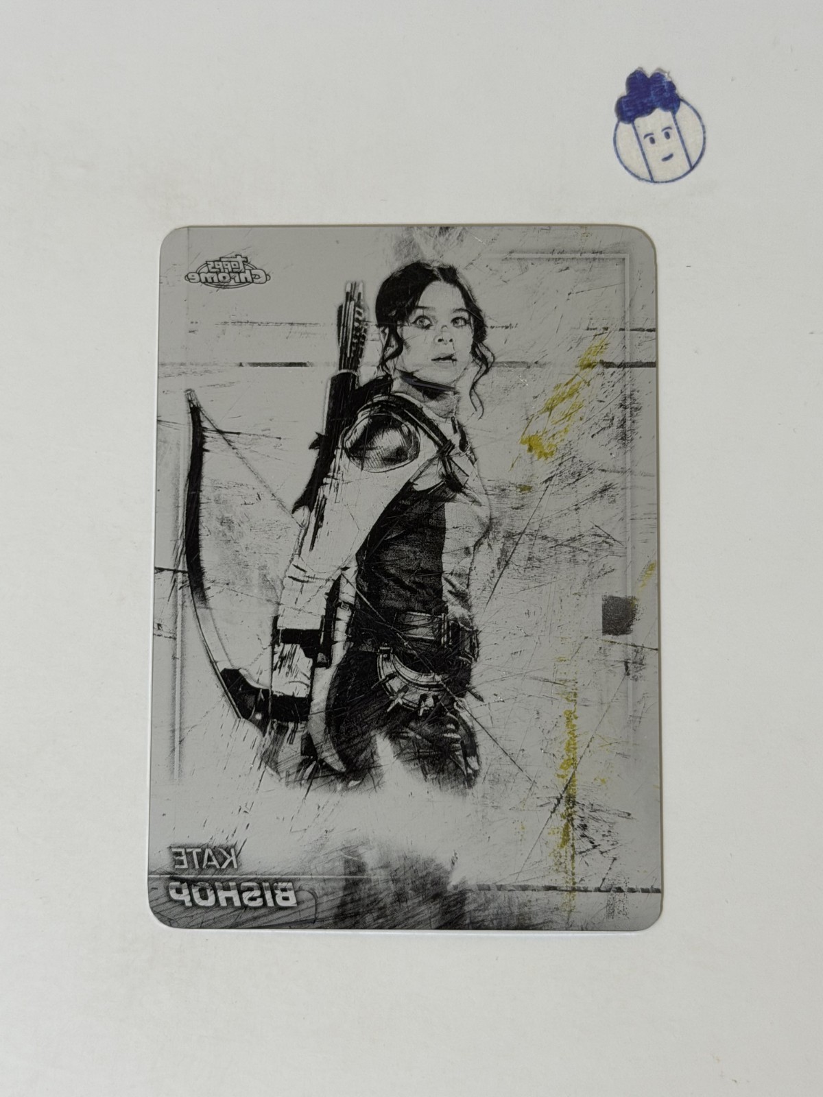 2025 Topps Chrome Marvel Cinematic #128 Kate Bishop Black Printing Plate 1/1