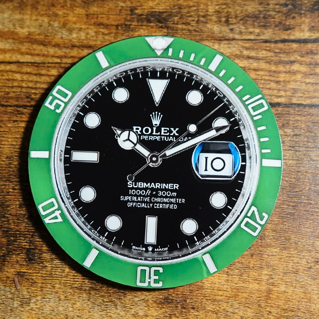 ROLEX Starbucks Green Submariner Luxury Watch Coaster Acrylic Decor Bar Gift