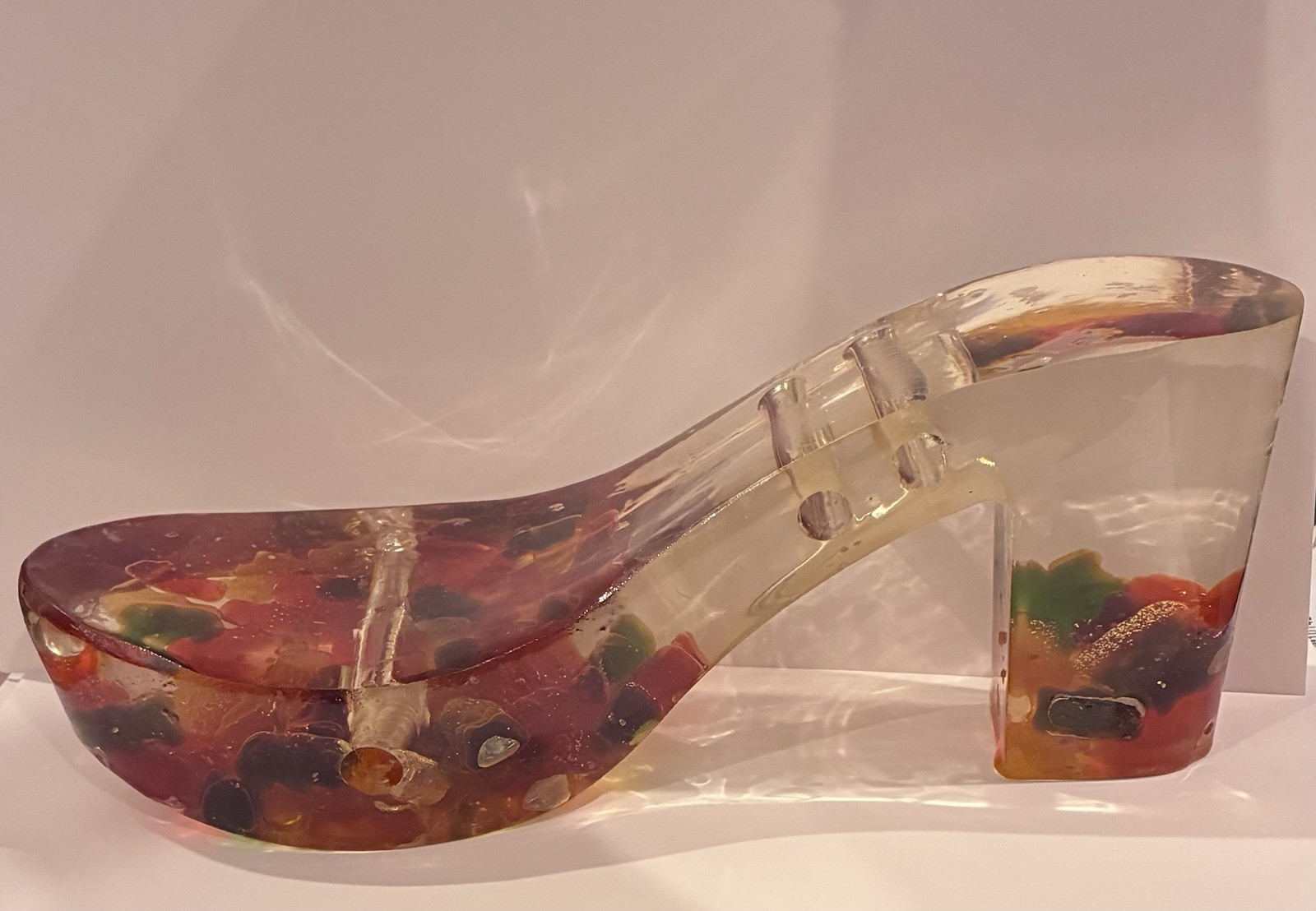 Shoe Shaped Sculpture made of Resin filled with Gummy Bears w/ Unknown Autograph Shoe Shaped Sculpture made of Resin filled with Gummy Bears w/ Unknown Autograph