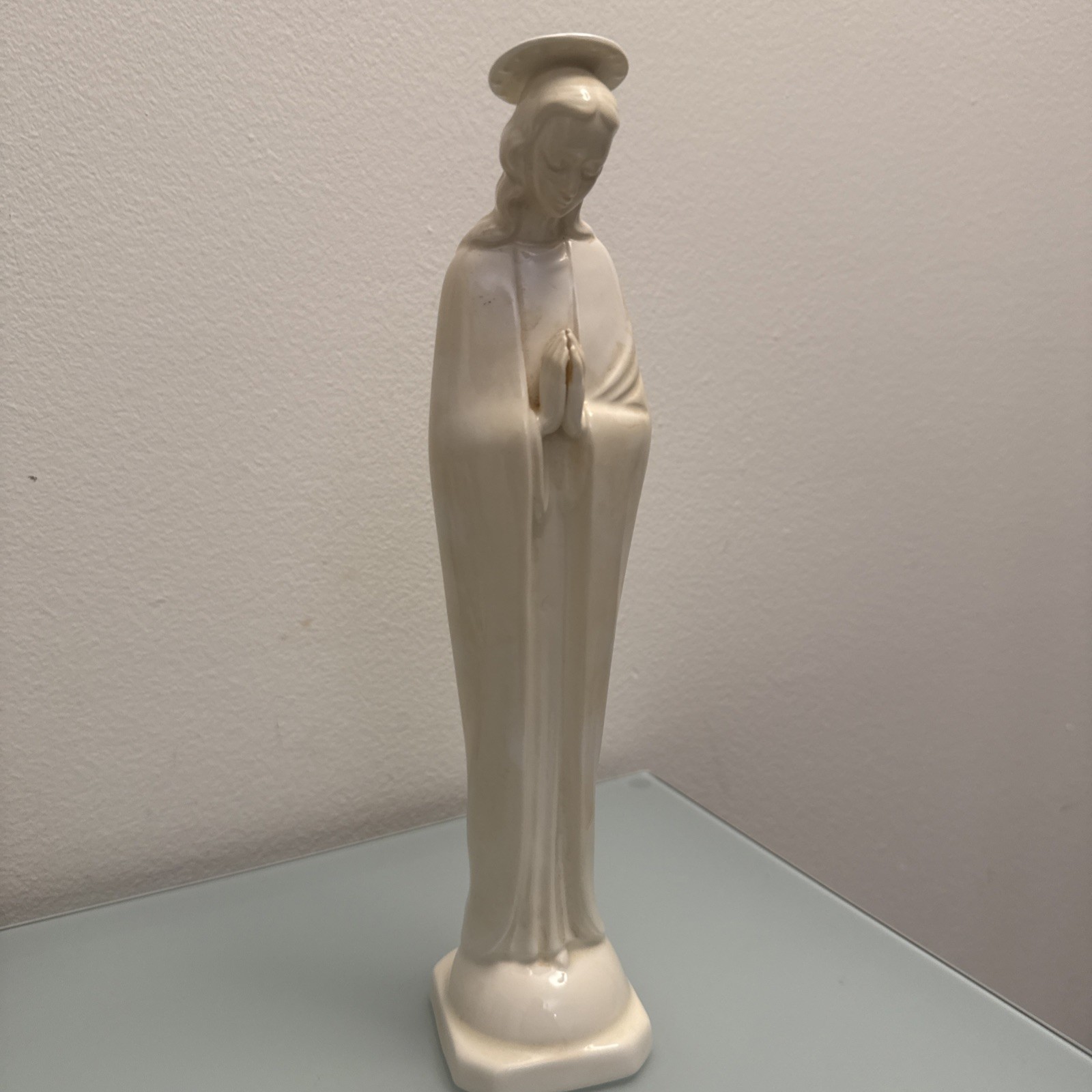 MJ Hummel White Madonna Praying Figurine 10.5