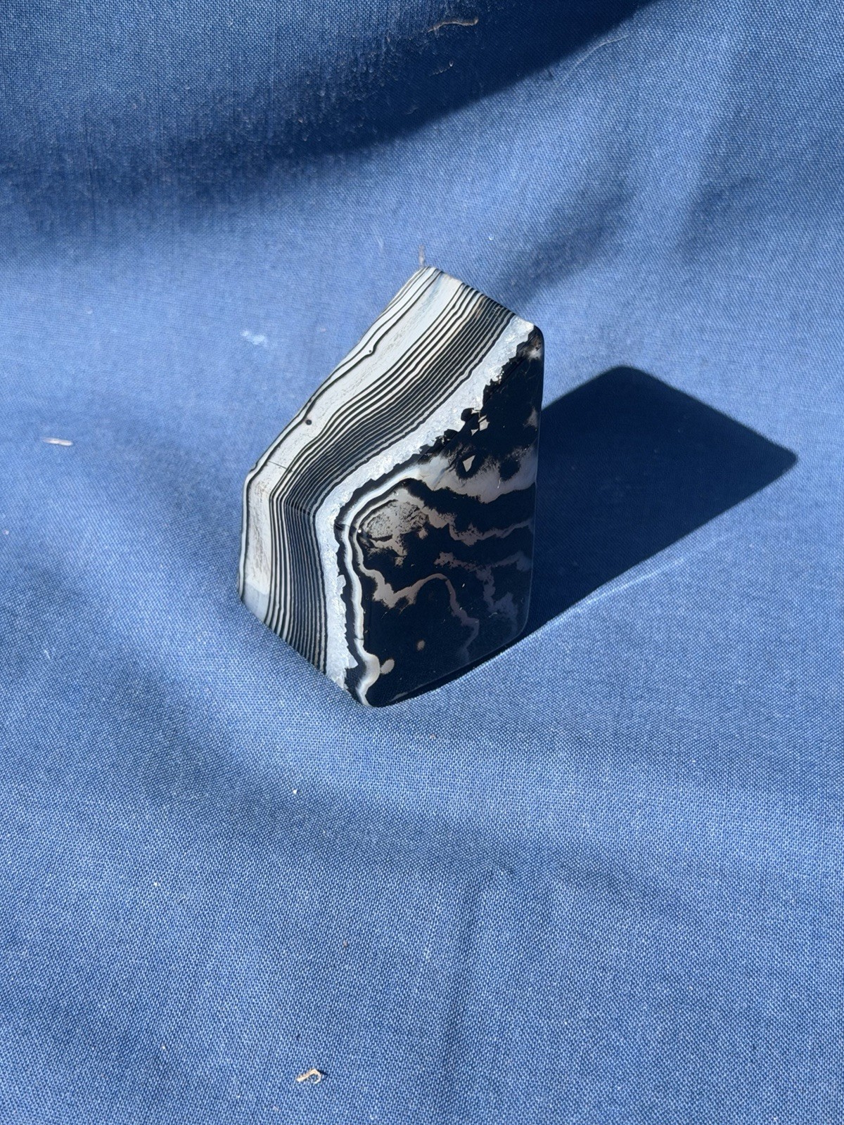 Banded Agate Slanted cube Banded Agate Slanted cube