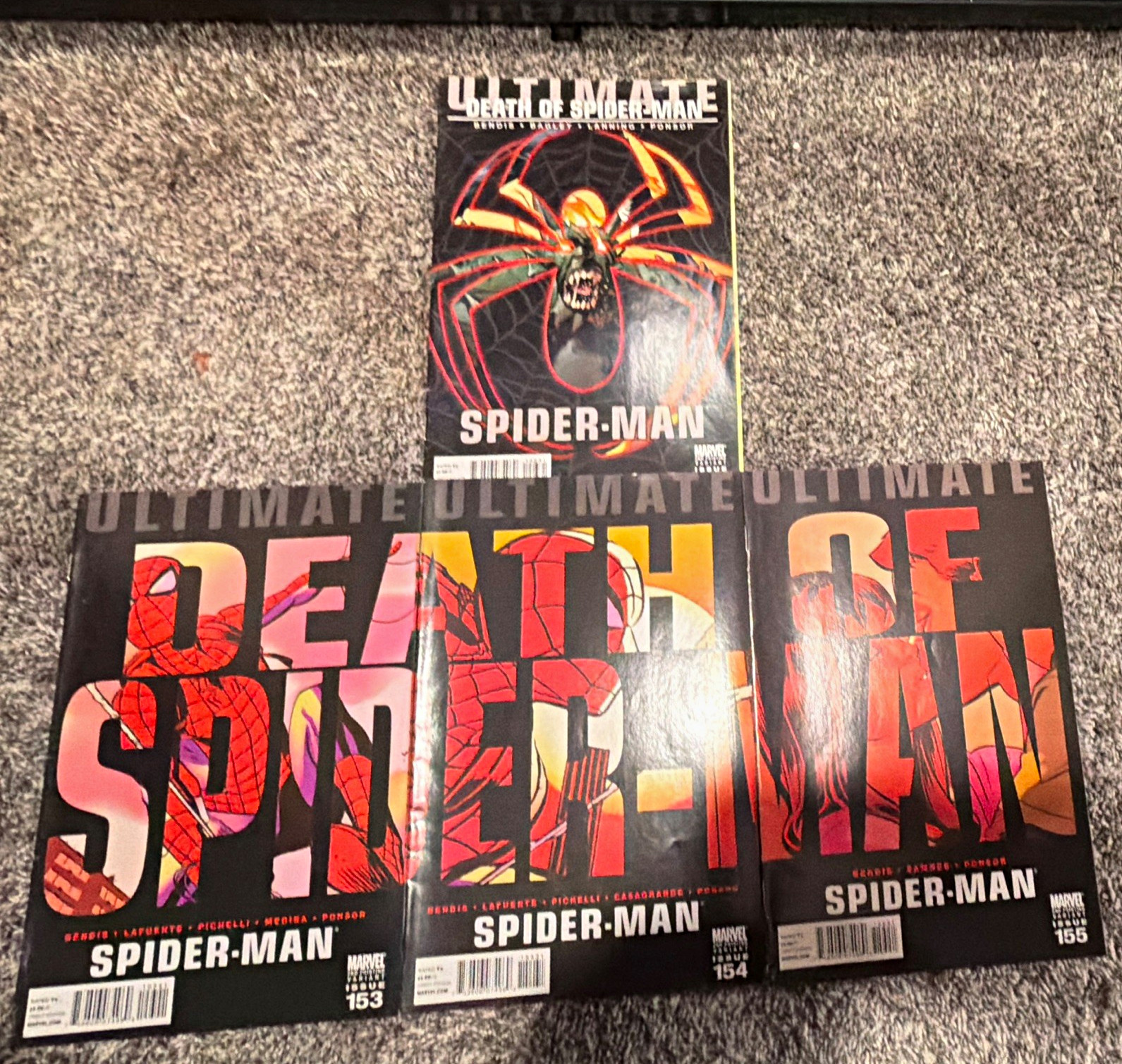 Marvel Ultimate Spider-Man #160 Death of Spider-Man Variant Cover Comic Lot