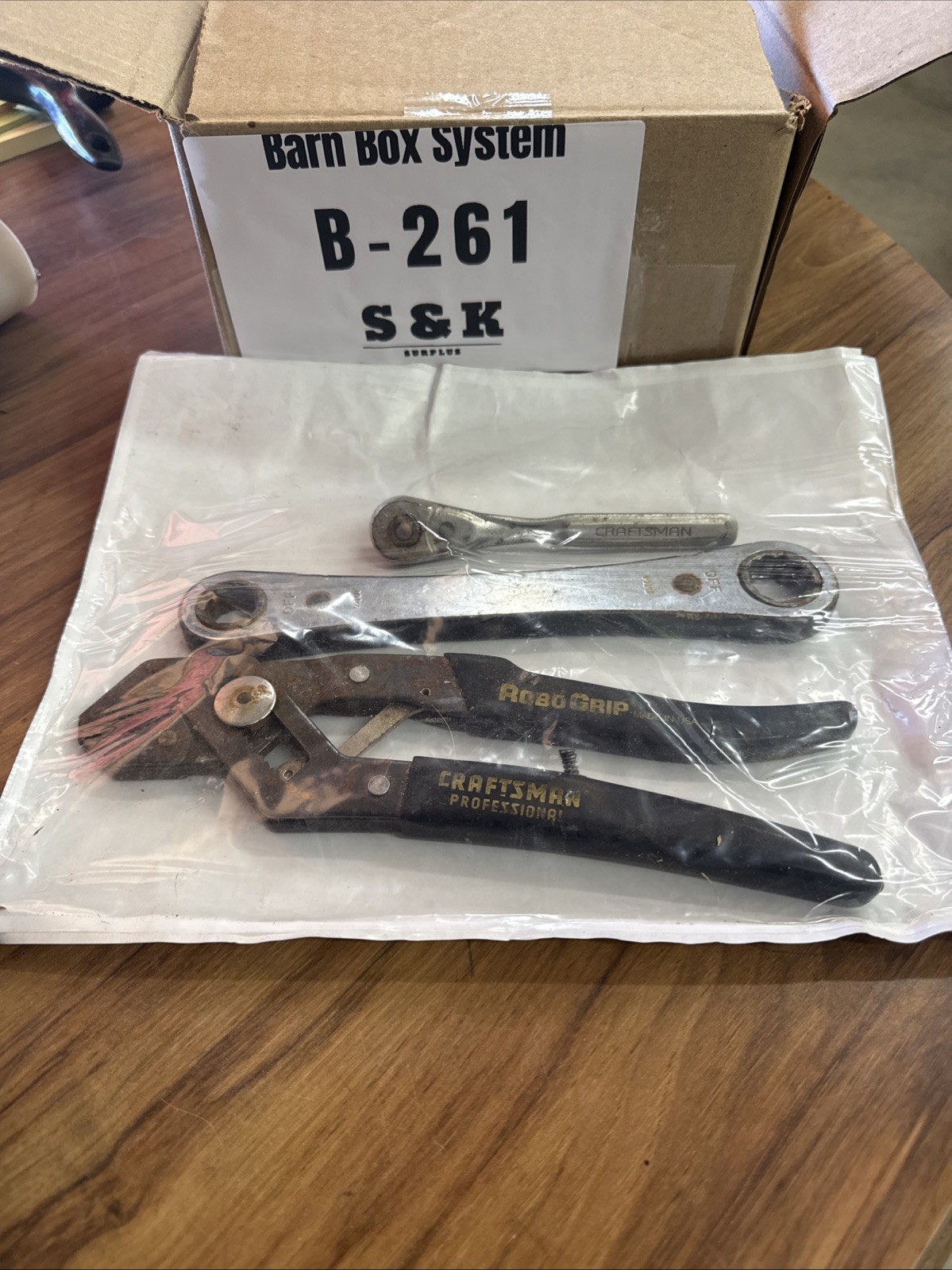 Lot Of Vintage Craftsman Robo Grip, 1/4 Ratchet And Wrench(NOT WORKING) Lot Of Vintage Craftsman Robo Grip, 1/4 Ratchet And Wrench(NOT WORKING)