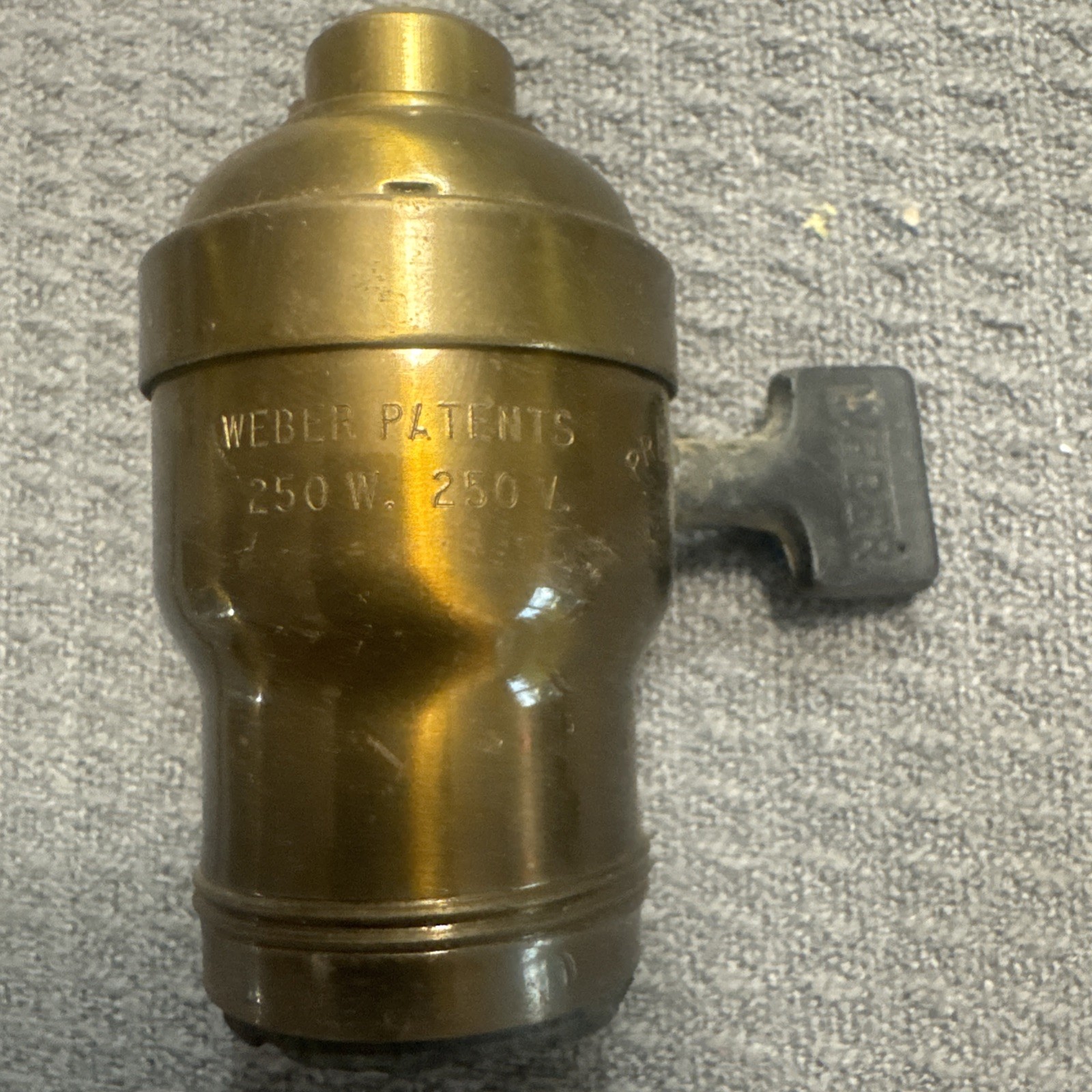 ANTIQUE VINTAGE WEBER FATBOY PADDLE LAMP SOCKET LIGHT SOCKET