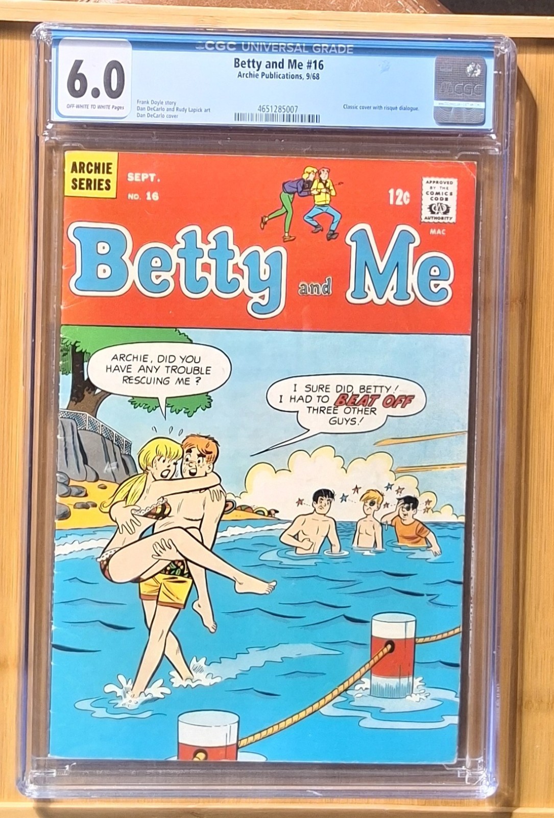 BETTY AND ME #16 ('68) CGC 6.0 FN, Infamous Innuendo Cover