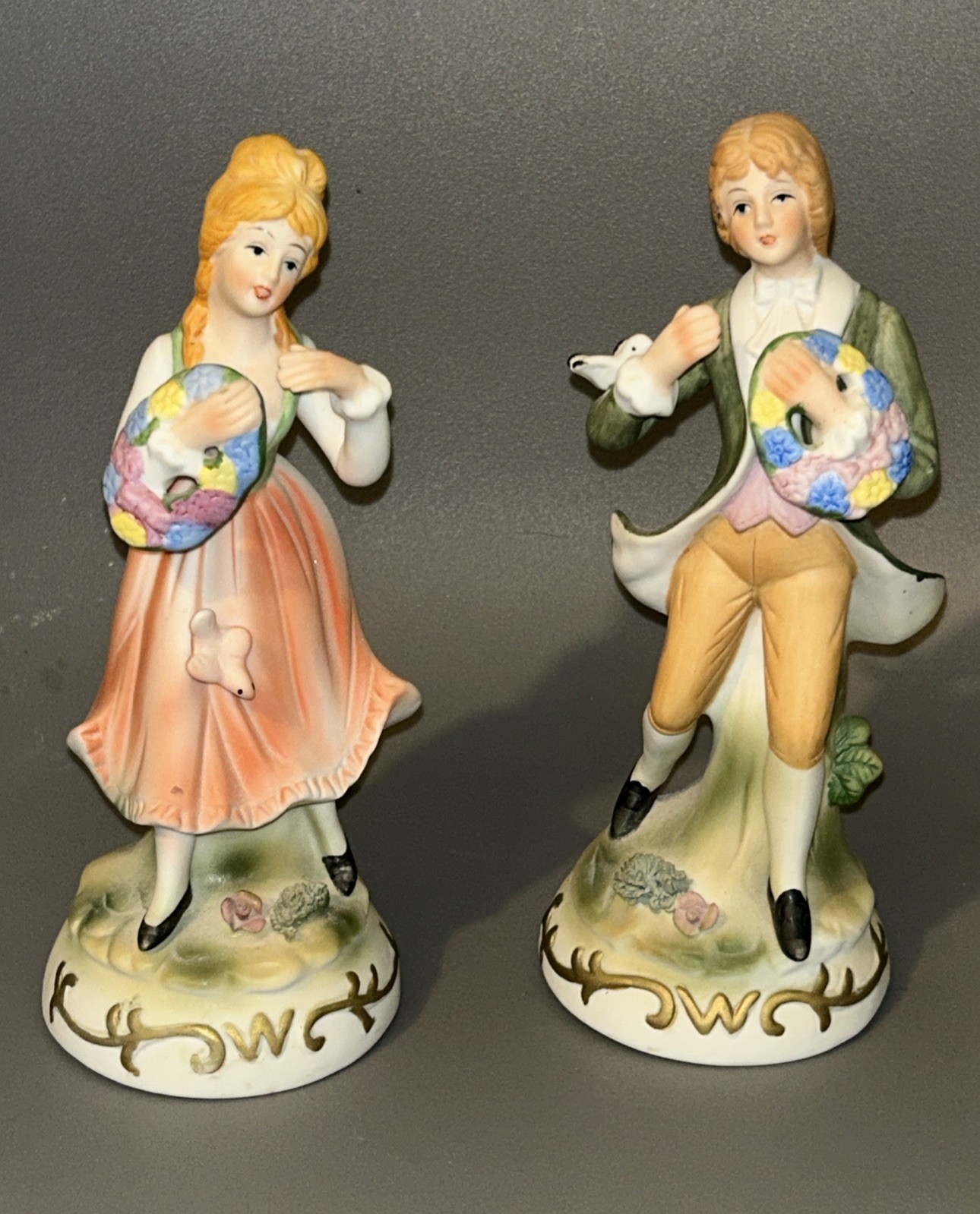 Vintage Pair FBIA Porcelain 8\