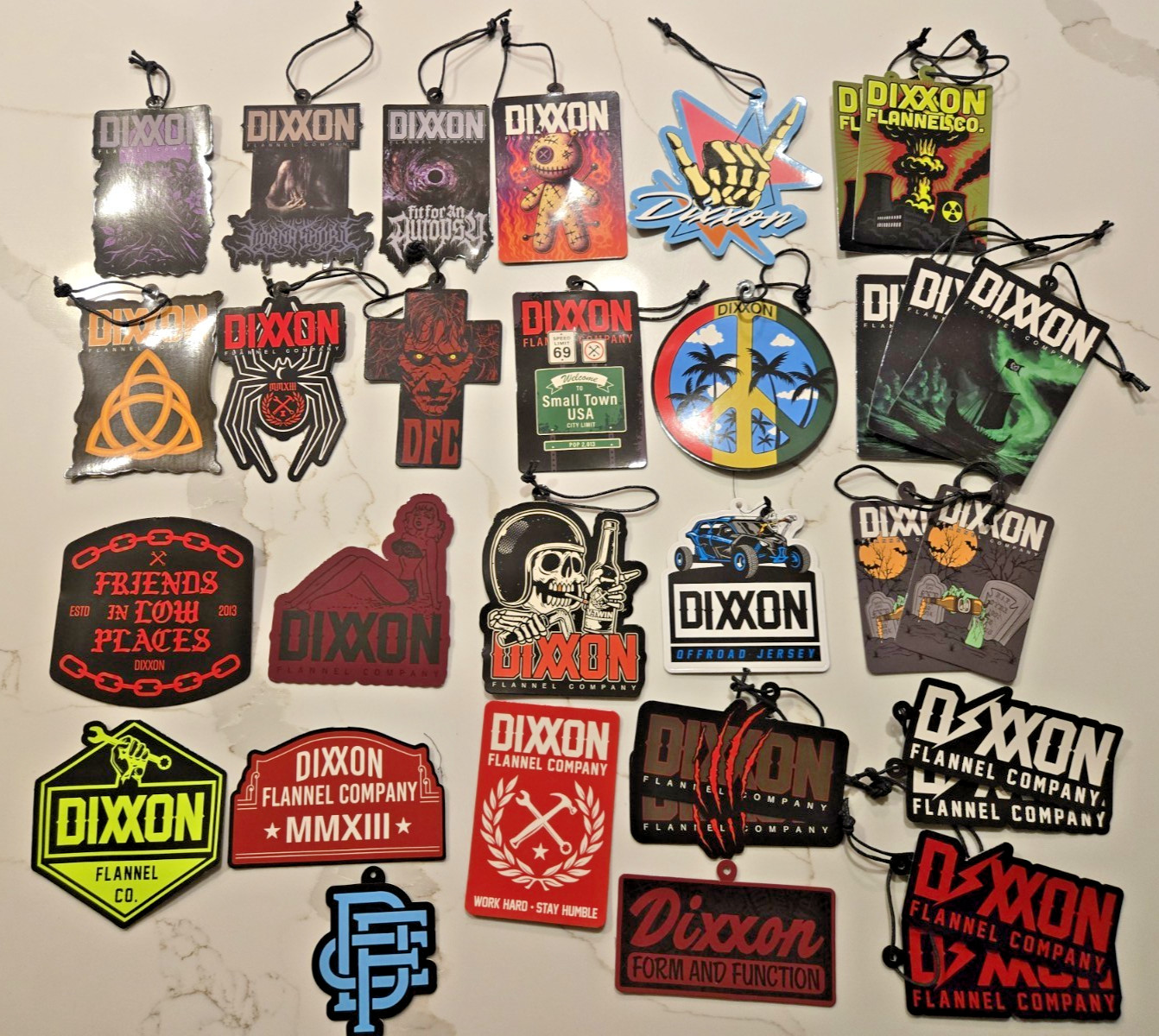 Dixxon Flannel Co TAG/STICKER Lot of 32 Dixxon Flannel Co TAG/STICKER Lot of 32