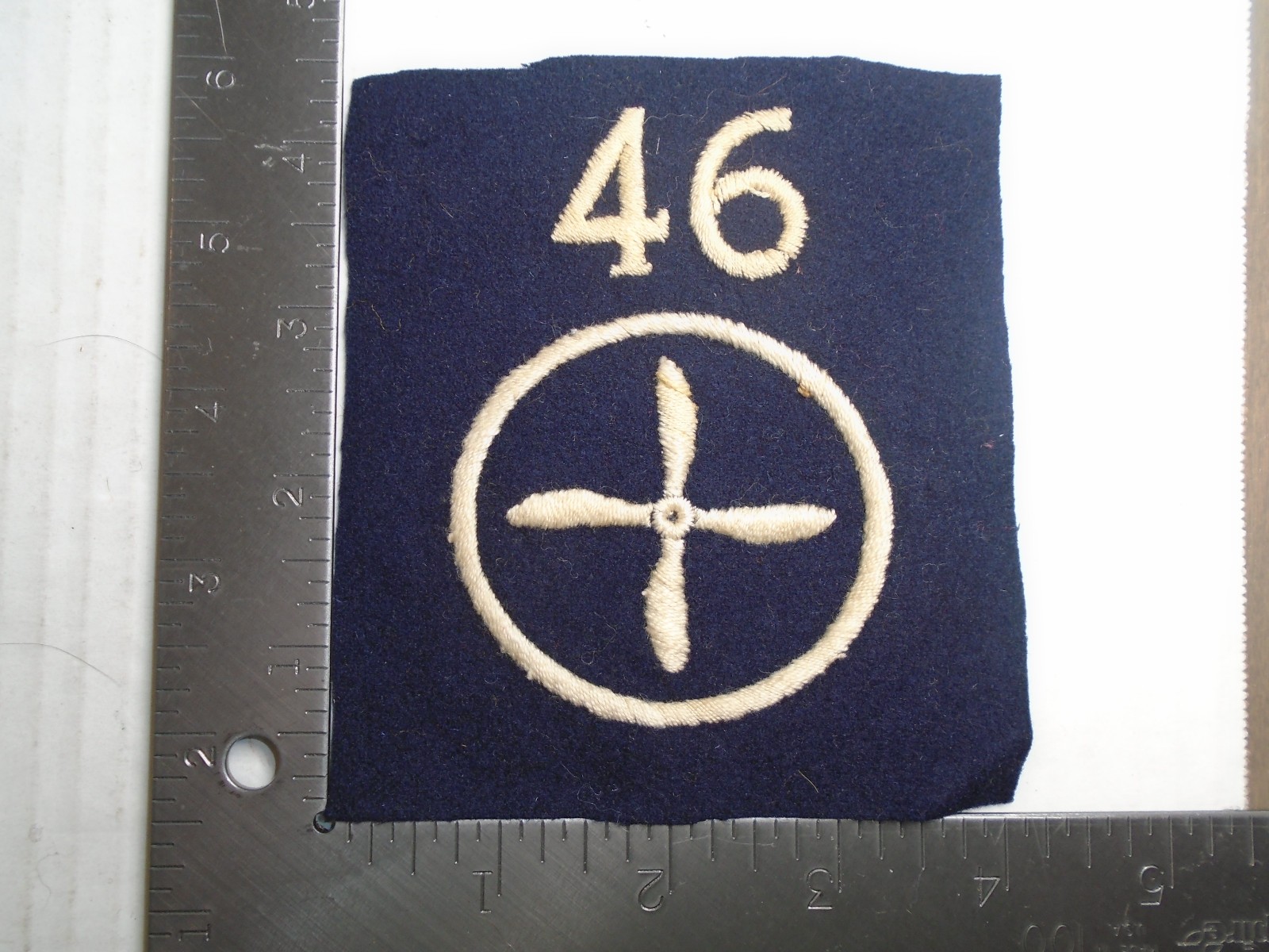 RARE Original WWI US Army Air Service 46th Aero Squadron Mechanic Sleeve Patch RARE Original WWI US Army Air Service 46th Aero Squadron Mechanic Sleeve Patch