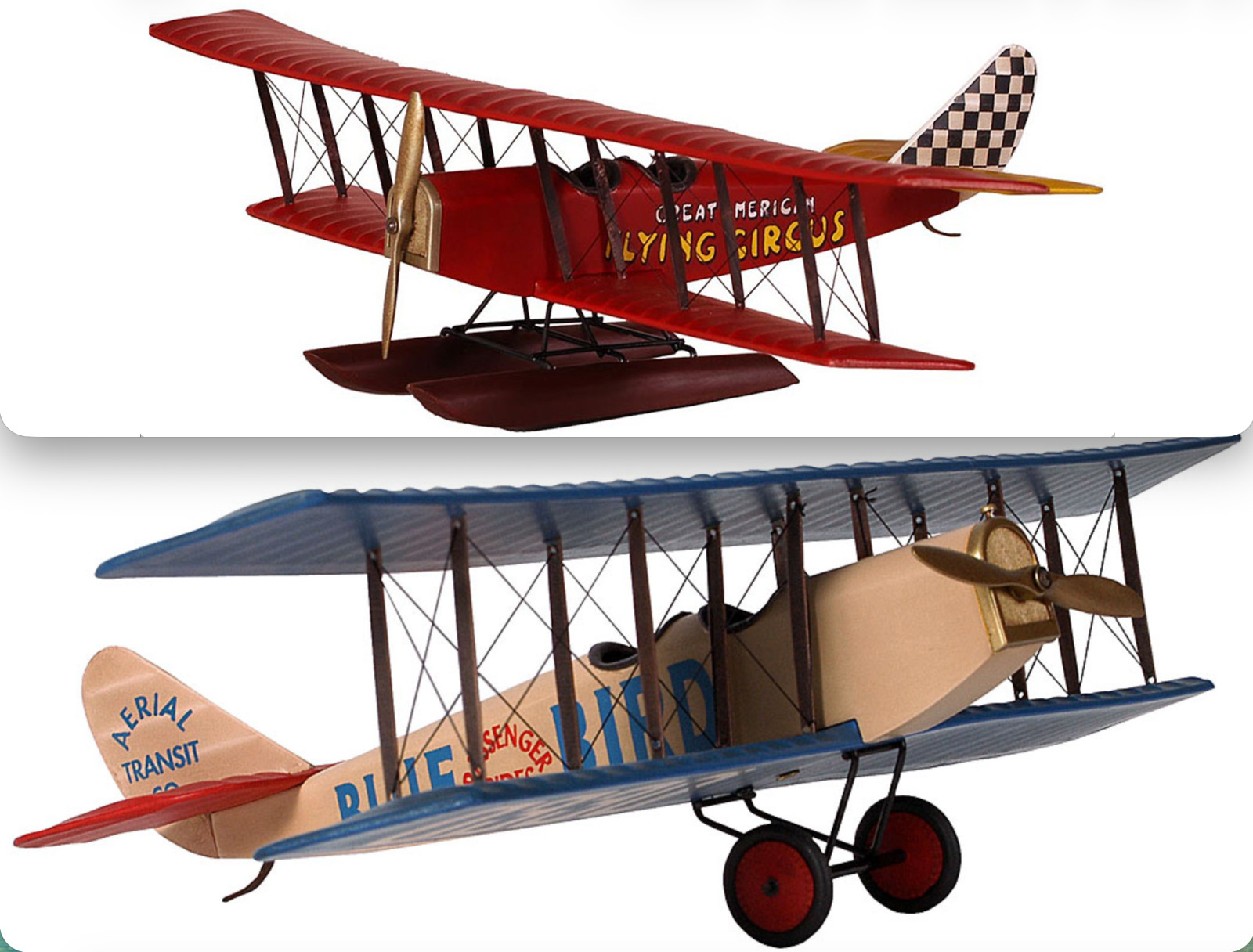 Authentic Models Planes: Blue Bird Jenny & Flying Circus Jenny, New, AP241 AP242 Authentic Models Planes: Blue Bird Jenny & Flying Circus Jenny, New, AP241 AP242