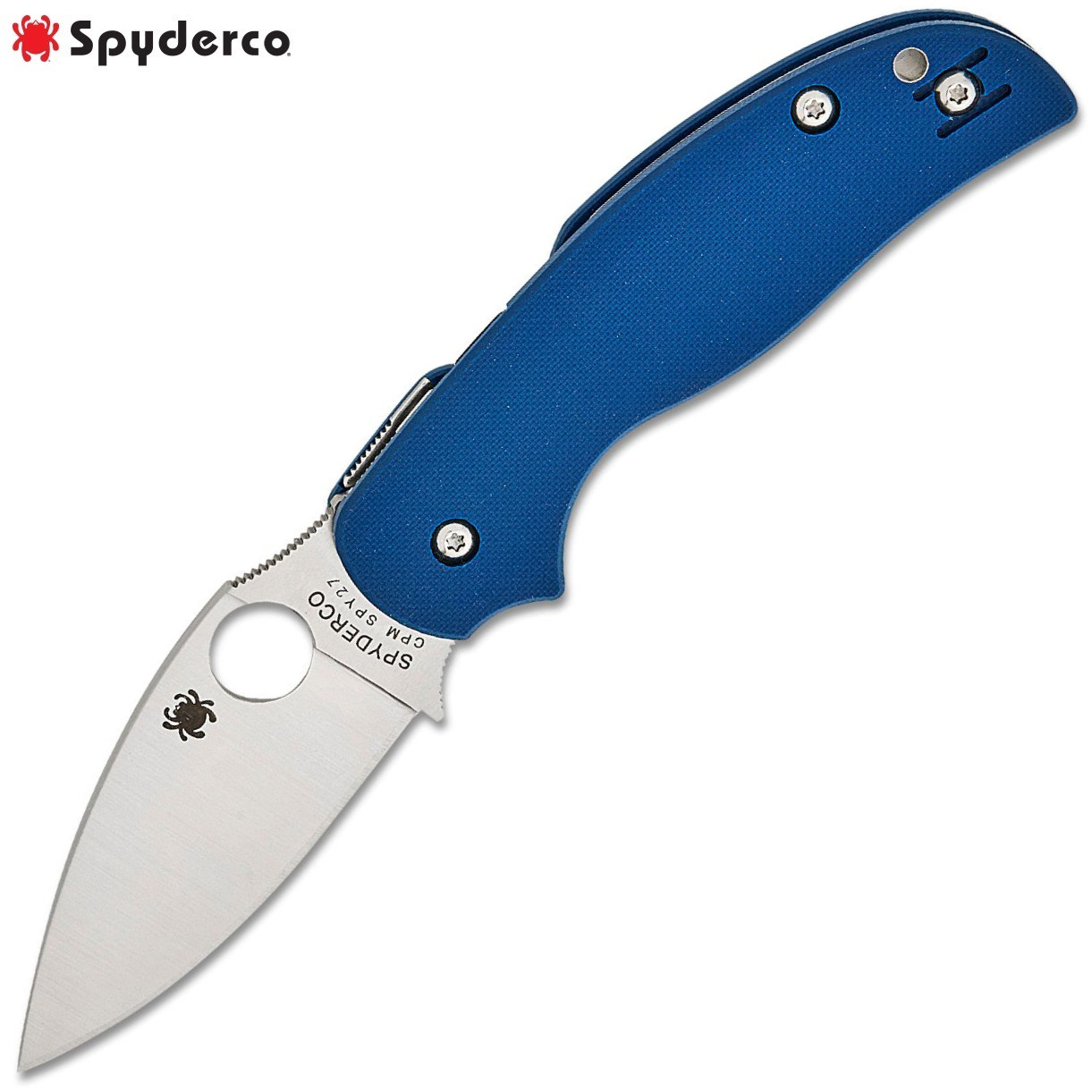 Spyderco Sage 5 CPM-SPY27 Satin Blade Cobalt Blue G10 Handles C123GPCBL Spyderco Sage 5 CPM-SPY27 Satin Blade Cobalt Blue G10 Handles C123GPCBL
