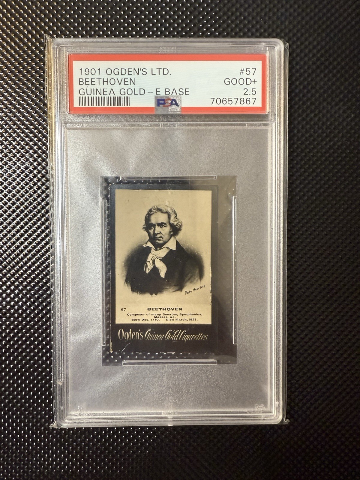 1901 Ogden's Ltd. Guinea Gold-F Base Set-Break # 57 Beethoven PSA 4 VG-EX