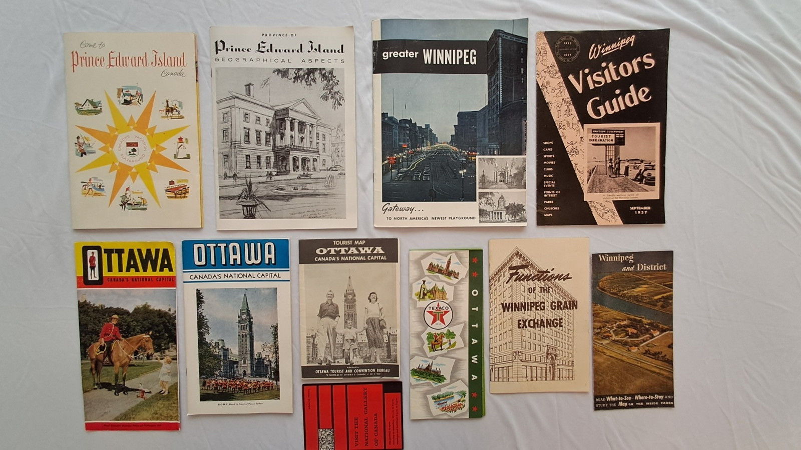 Vintage Canada Travel Lot - Ottawa Prince Edward Island Winnipeg Maps & Guides