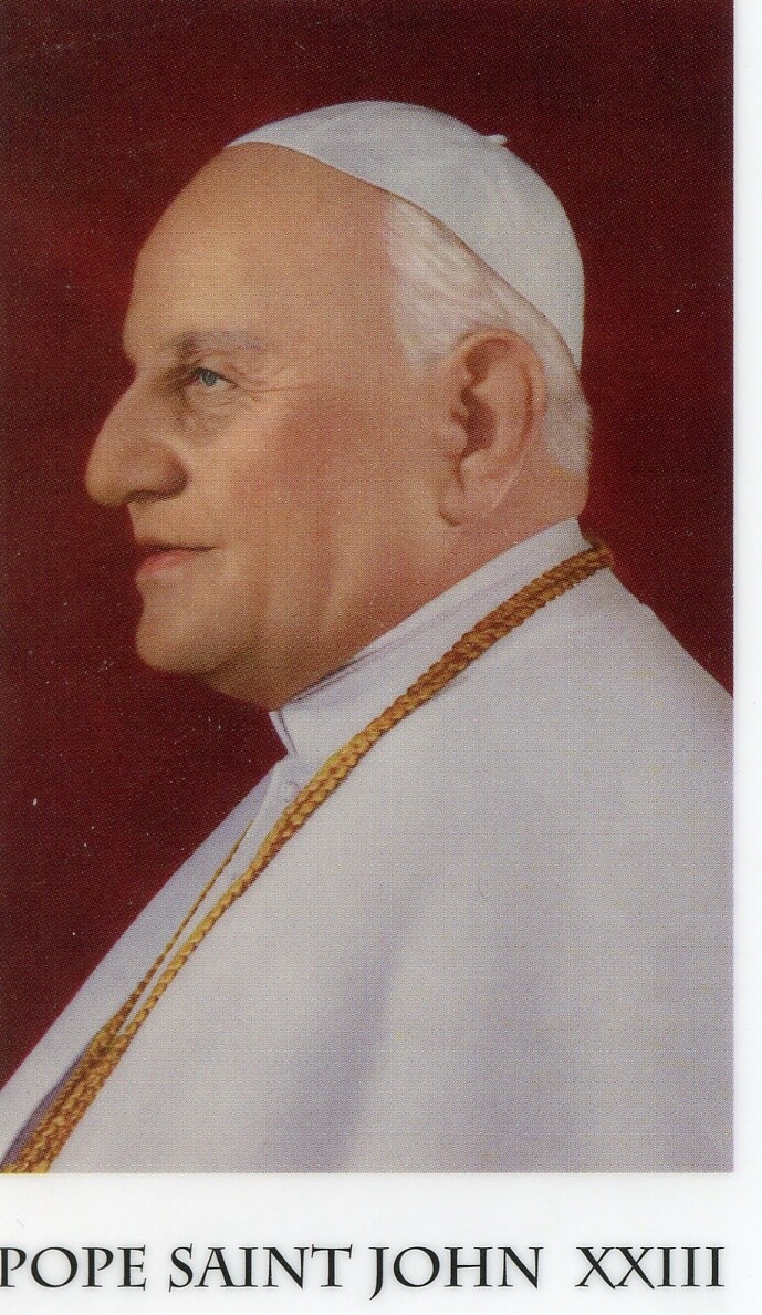Pope St. John XXIII - Relic Laminated Holy Card - Blessed by Pope Francis 