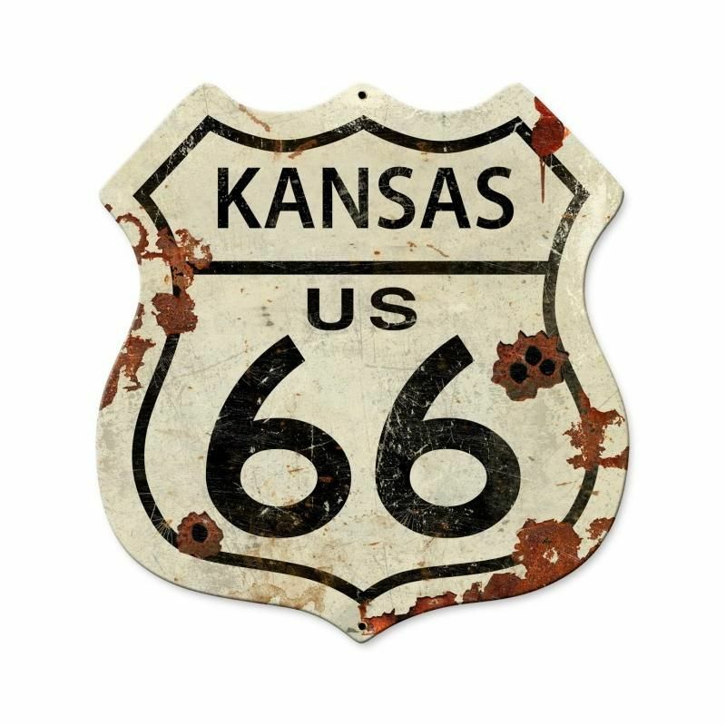KANSAS ROUTE 66 SHIELD SHAPED 15\