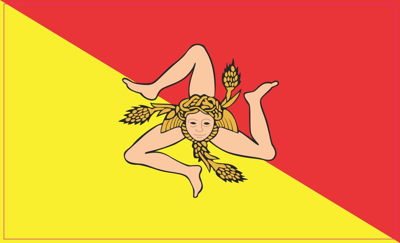 5X3 Sicily Flag Magnet Vinyl Magnetic Italy Magnets Car Door Truck Bumper Flags