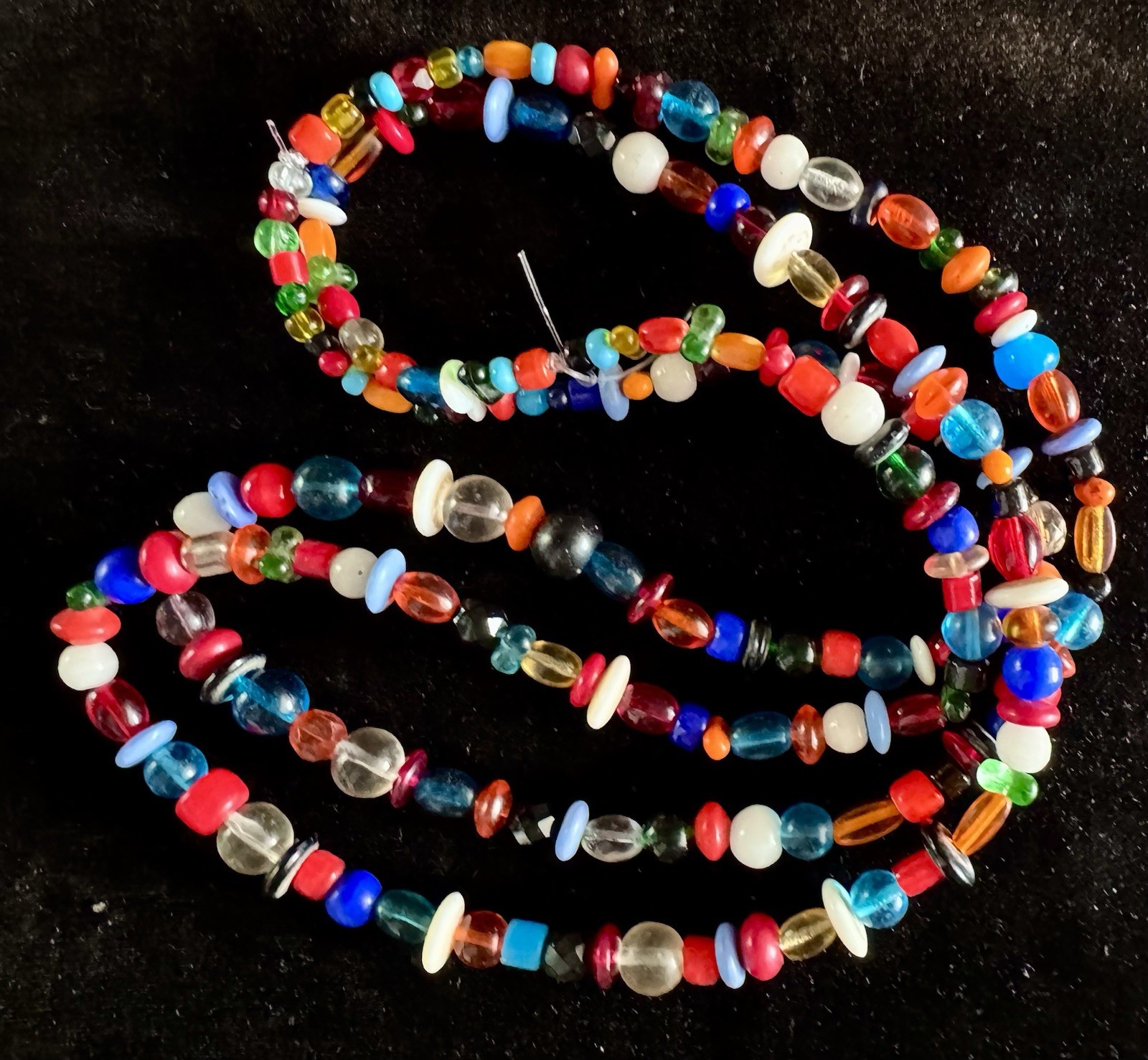 Antique Vintage Bohemia African Czech Trade Beads 2 Strands Antique Vintage Bohemia African Czech Trade Beads 2 Strands