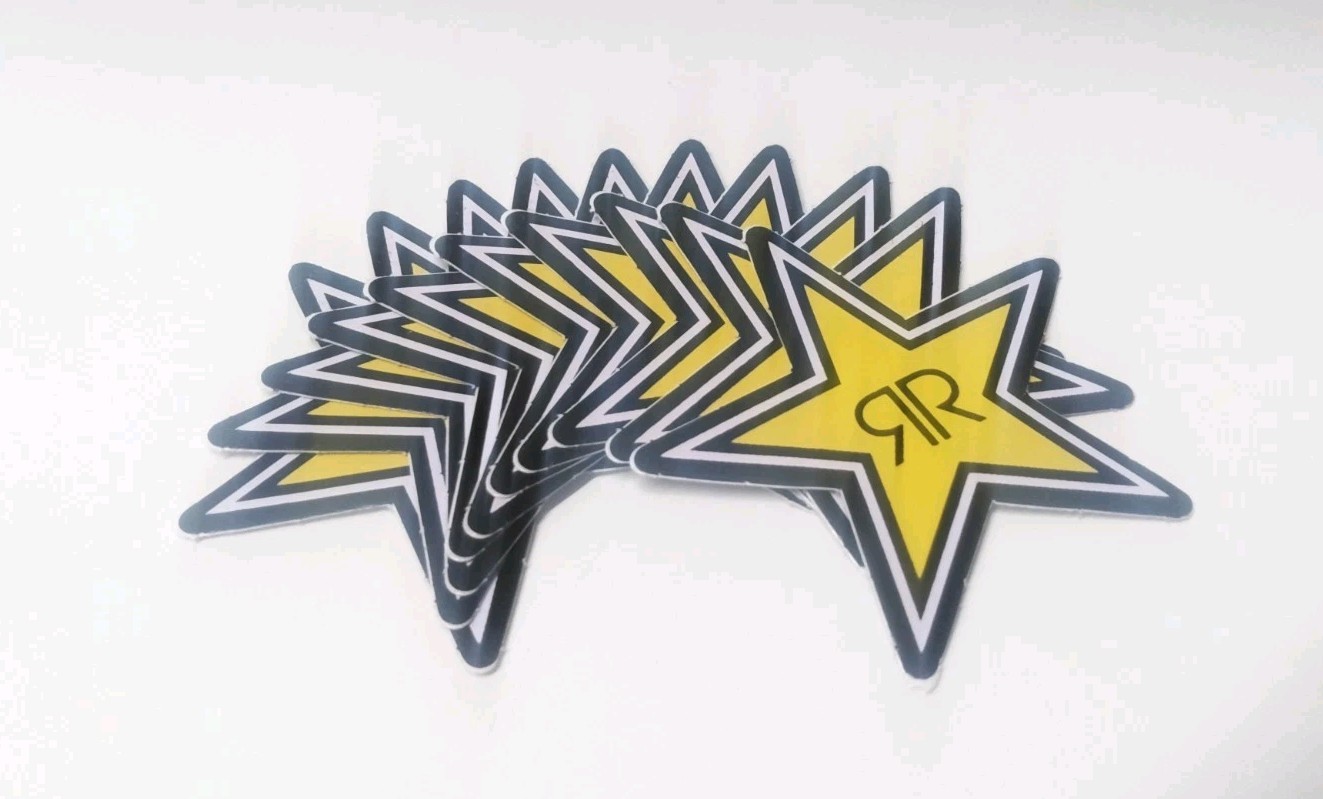10 Rockstar Energy Star Decals Stickers LOT Official 2.5X2.5 Inches Approx 10 Rockstar Energy Star Decals Stickers LOT Official 2.5X2.5 Inches Approx