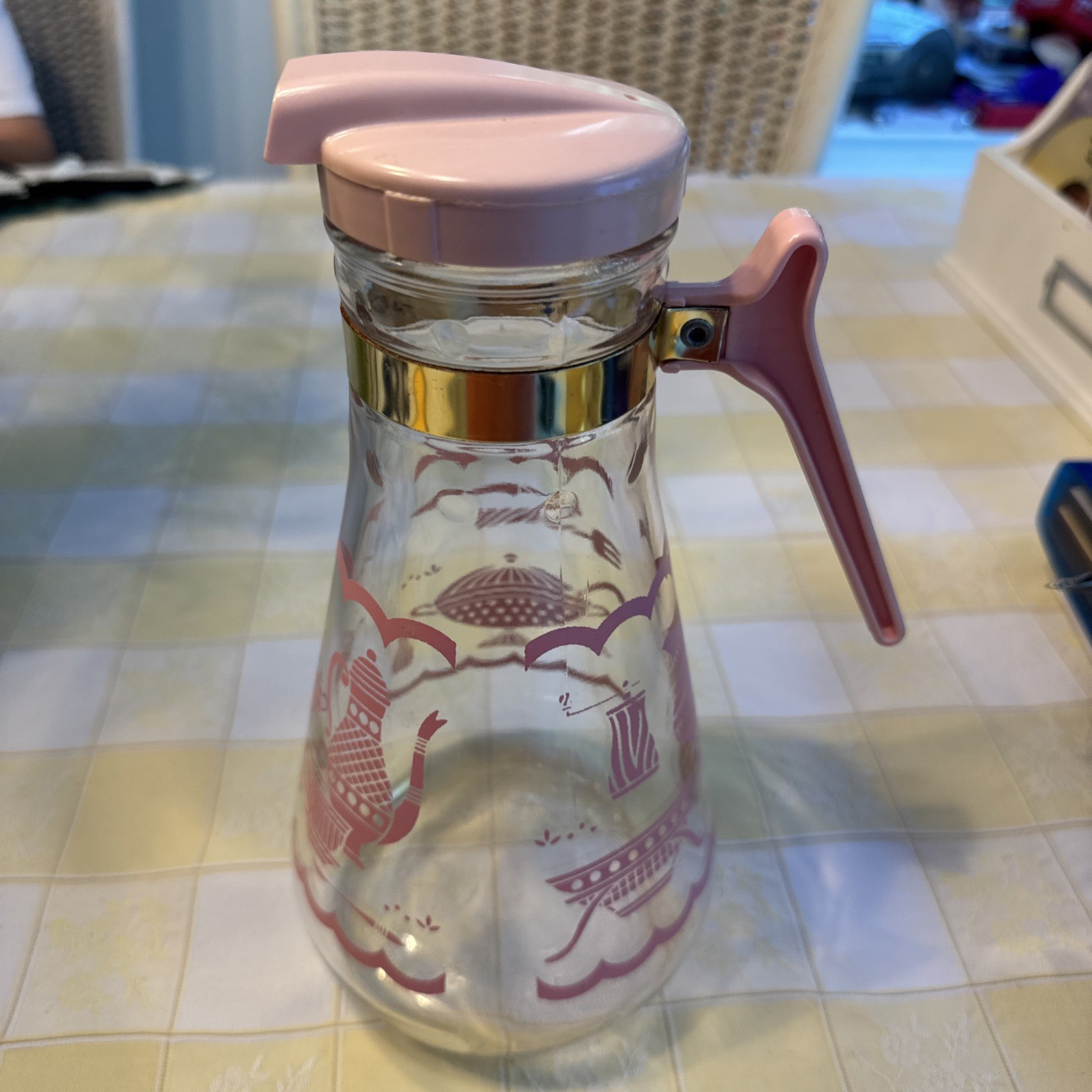 Vintage 1950\'s MCM E-Z Por Pink Carafe Pitcher mid century modern 