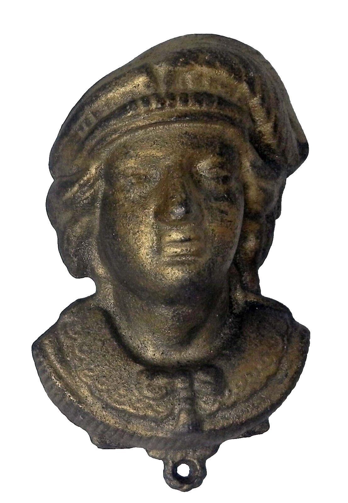 Antique Christopher Columbus Match Holder Safe Columbian Cast Iron Figure Antique Christopher Columbus Match Holder Safe Columbian Cast Iron Figure
